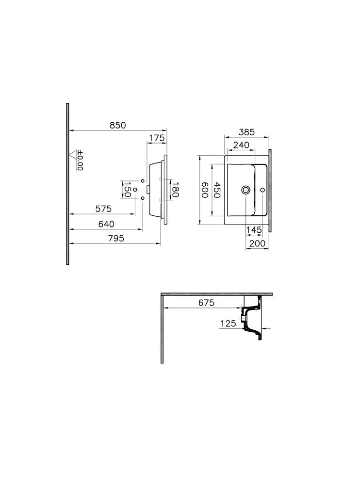 VitrA İntegra Etajerli Lavabo 60 Cm 7035B003-0001