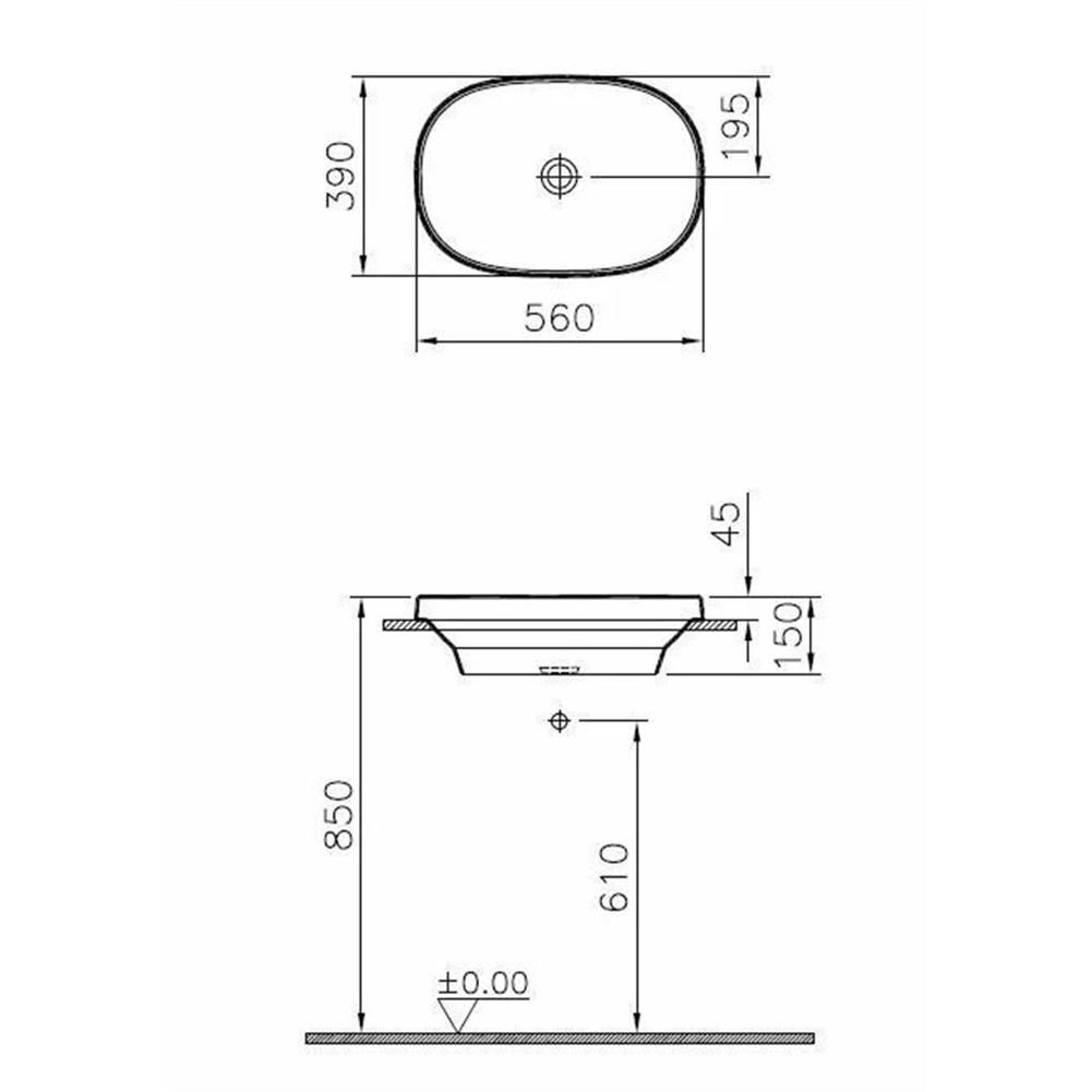 VitrA Frame Lavabo 55 Cm | 5652B403-0016