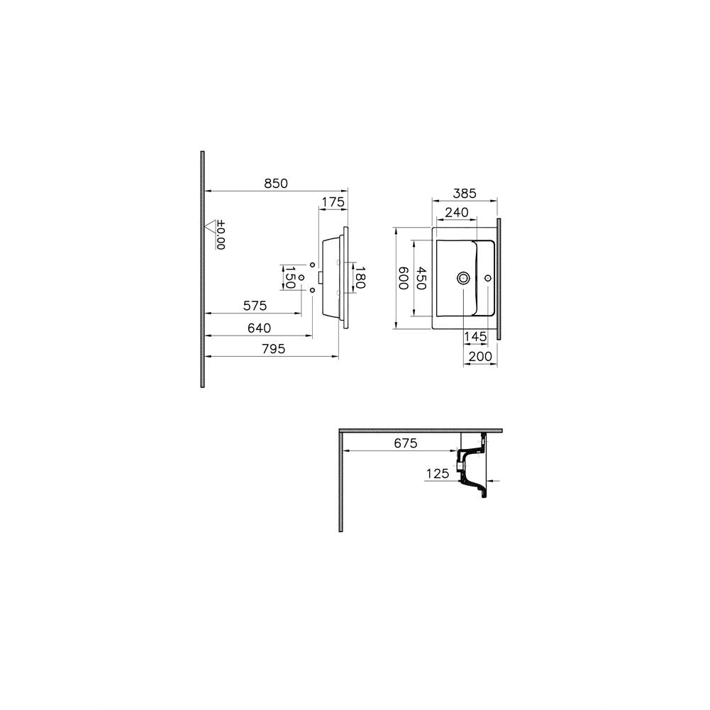 VitrA İntegra Etajerli Lavabo 60 Cm 7035B003-0001