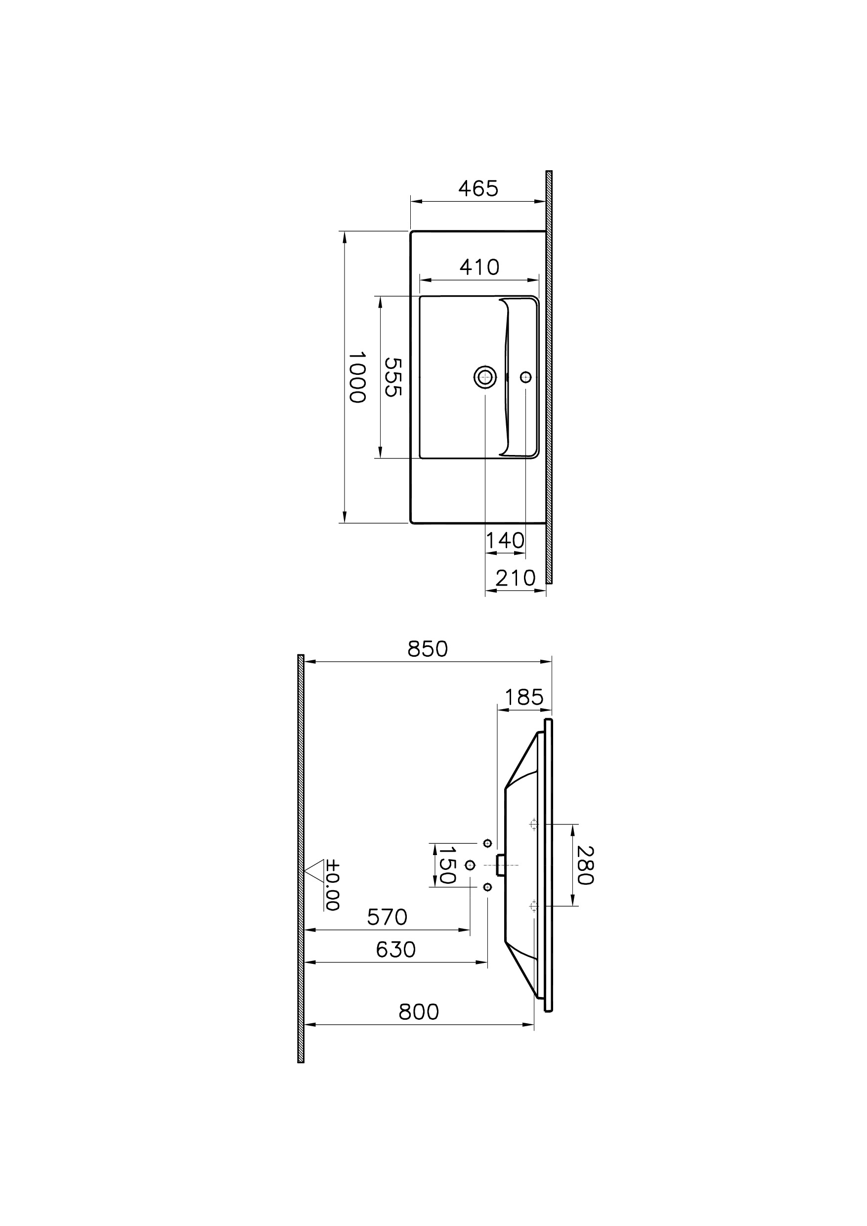 VitrA İntegra Etajerli Lavabo 100 Cm 7057B003-0001