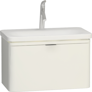 VitrA Nest Trendy Lavabo Dolabı 80 cm Tek Çekmeceli Parlak Beyaz 56438